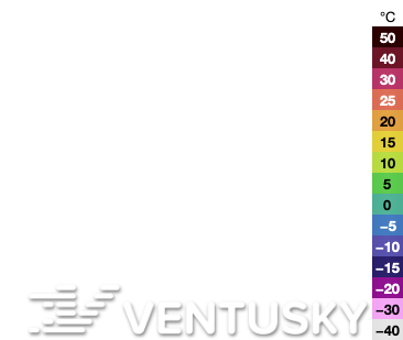 Temperature, 2 m above ground, 47°N 10°E, 2020/12/10 12:00 (UTC), © VentuSky.com